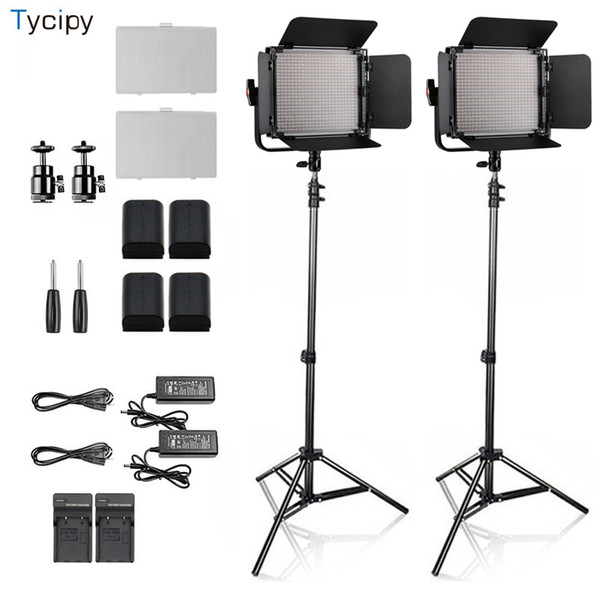 wholesale GK-600MB PRO Photography Lighting Kit 600 LED Camera Video/Photo/Studio Light Lamp With Light Stand For DSLR Camera