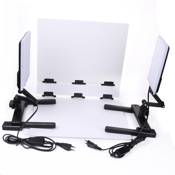 2PCS CN-T96 LED Light Lamp Tripod Foldable Photo Shooting Table Background Kit