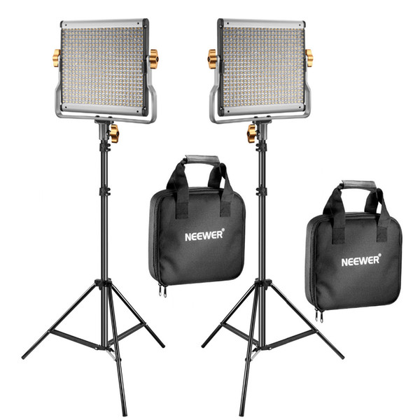 wholesale 2 Packs Dimmable Bi-color 480 LED Video Light and Stand Lighting Kit LED Panel Light Stand for YouTube Studio Photography