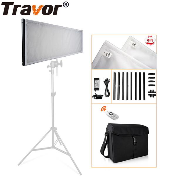 wholesale FL-3090 1x3' 30*90cm Flexible LED Fabric Light 576pcs LEDs 5500K Dimmable Photography Light with 2.4G remote and bag