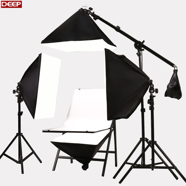 Photo Studio kit Photographic Equipment Photography Table E27 175w bulbs Softbox camera shooting table kit