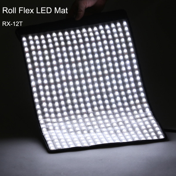 Falconeyes 34W Photo Waterproof Light Portable LED 5600K Photo Light 423pcs Flexible Roll LED Photography Lamp RX-12T