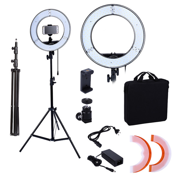 Photo Studio lighting 180PCS LED Ring Light 5500K Camera Phone Lighting Photography Dimmable Ring Lamp With 200CM Photo Tripod