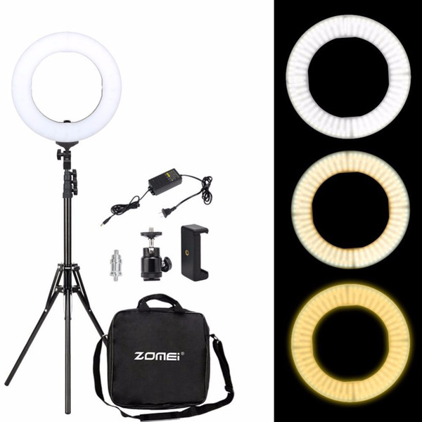 wholesale Dimmable Ring Selfie Light 3200-5500K LED Photographic Lighting Camera Lamp with Stand Adapter For Makeup Smartphone Video