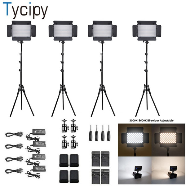 wholesale LED Video Light Bi-Color Adjustable Lighting Kit for Canon Sony Smartphone Camera Portrait Make up YouTube Video Shooting
