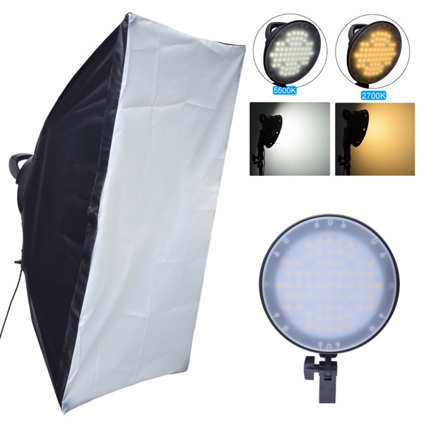 wholesale 45W 2700K 5500K 126 LED Dimmable Studio Photo Light w/ 50x70cm Softbox for Photography Camera Phone Video Lighting