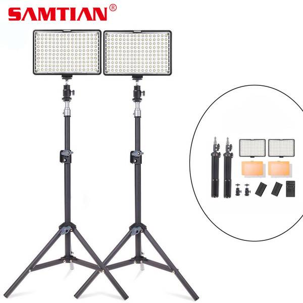 wholesale 2 in 1 Photography Lighting Kit 950 lm 160 LED Camera Video/Photo/Studio Light Lamp With Light Stand For DSLR Camera