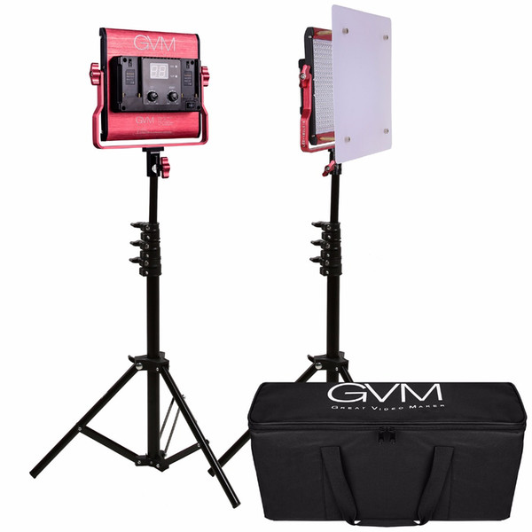 GVM 480LS Photography Light with Stand Set CRI97 TLCI97 2300K-6800K LED Video Panel Light For Photo and Video Shooting