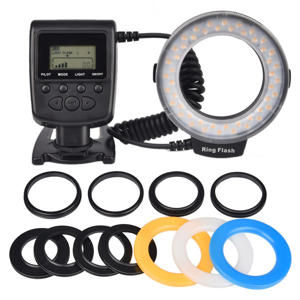 wholesale 48pcs RF-550 LED Macro Ring Flash Light for Sony DSLR Camera DV LCD Display #C3201