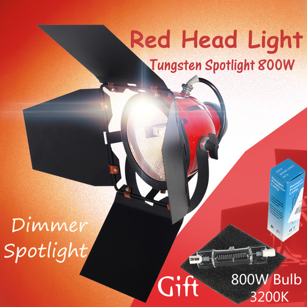 wholesale 800W Studio Video Red head Light with Dimmer Continuous Lighting + Bulb Free Shipping