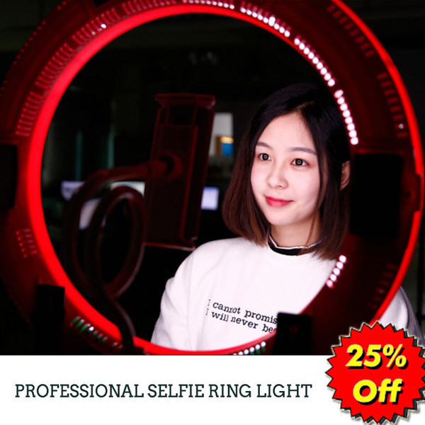 Selfie Ring Light Outer 19.5in Falconeyes DVR-512DVC Camera LED Video Light Photography Lighting Studio Outdoor Lamp Adjustable 3200K-5600K