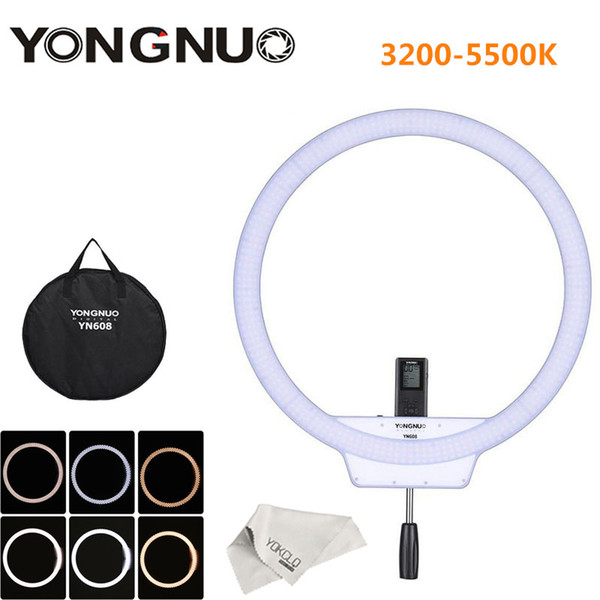 wholesale YN608 RGB LED Video Light Photography Video Ring Light 5500K+RGB Full Color with Remote Controller for Live Video Selfie