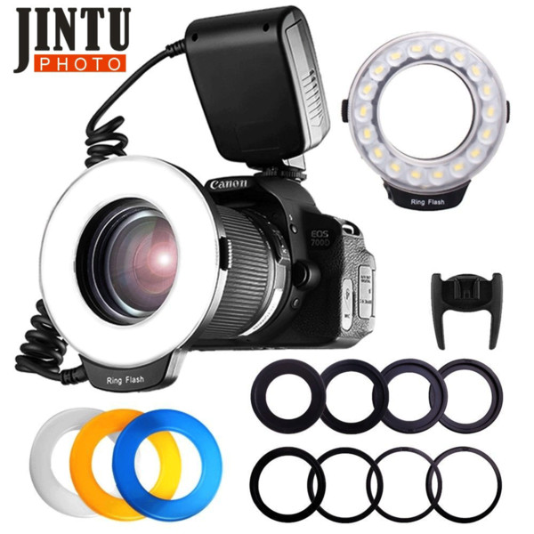 wholesale RF-550 Macro 48 LED Ring flash Light for Canon 750D 760D T6i T6s 7D Mark II T2i T3i T4i T5 550D 600D 650D 700D Camera