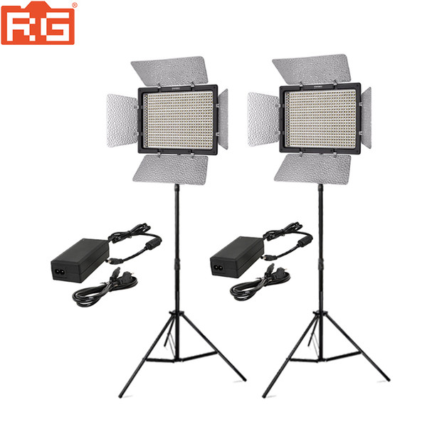 wholesale KIT YN600IIL CRI95 LED Video Light Panel with AC Power Adapter Adjustable 3200K-5500K and 5500K YN-600L LED Studio Light