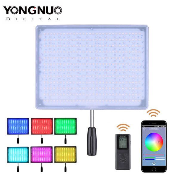 wholesale YN600 RGB Professional 5500K+RGB LED Video Light Soft Light Adjustable Brightness w/Remote Controller Support APP