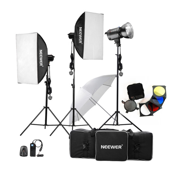 wholesale 900W 300W x 3 Professional Photography Studio Flash Strobe Light Lighting Kit for Portrait Photography Studio Video Shoot