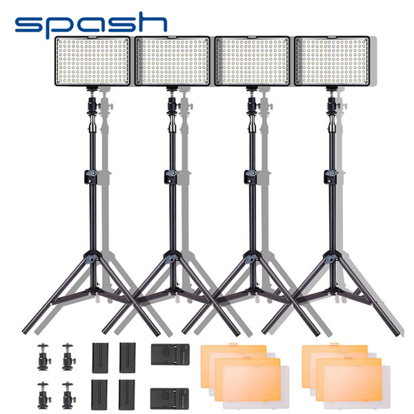 wholesale TL-160S LED Video Light Kit Photography Lighting with Stand NP-F550 Battery Dimmable 3200K-5600K 160 LED Studio Lamp