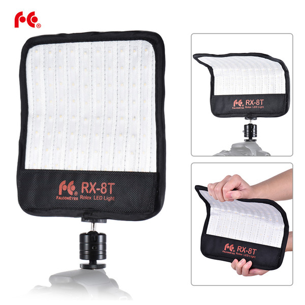 wholesale RX-8T 16W Mini LED Video Light 5600K CRI94 Flexible Cloth On-camera Lamp Daylight Splashproof for Studio Photography