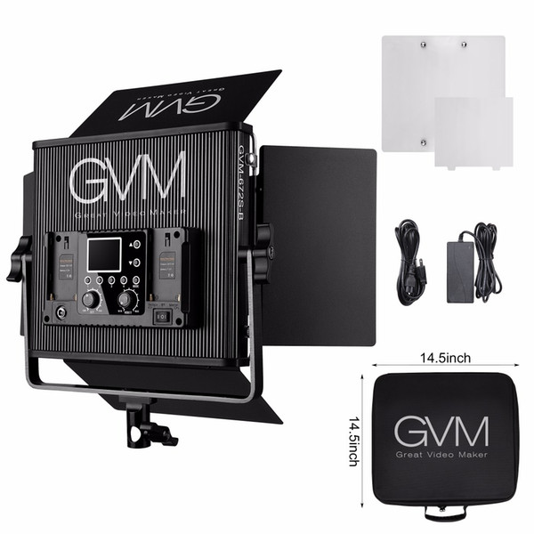 GVM Professional LED Studio Continuous Light Dimmable 3200K-5600K 672 LED Video For Outdoor Interview Photography Lighting