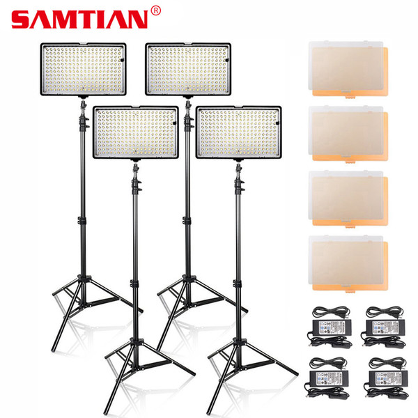 wholesale 4 in 1 Professional 3200K/5600K 240 LED Video Photo Studio Light Panel Kit With Tripod Stand For Video Shooting