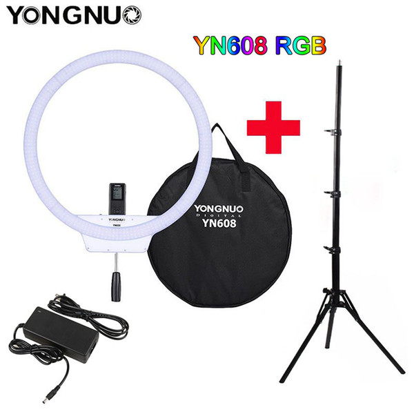 wholesale YN608 RGB LED Video Light Photography Video Ring Light 5500K+RGB Full Color with Remote Controller for Live Video Selfie