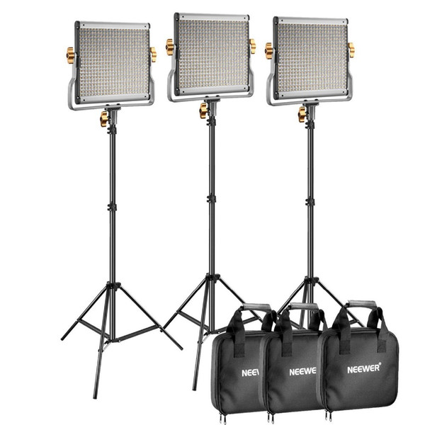 wholesale 3 Packs Dimmable Bi-color 480 LED Video Light and Stand Lighting Kit for YouTube Studio Photography, Video