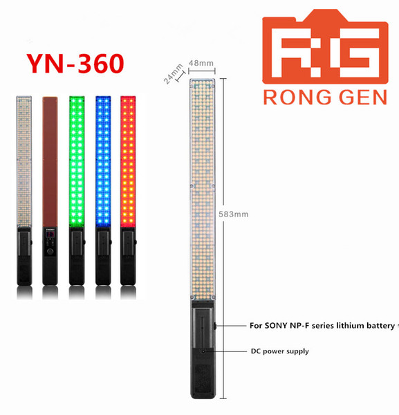 wholesale YN360 Handheld LED Video Light 3200k 5500k RGB Colorful 39.5CM Ice Stick Professional Photo LED light yn 360 wand