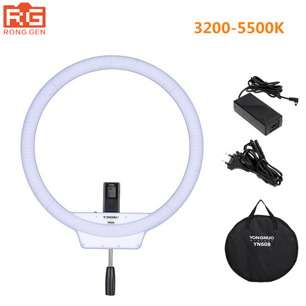 wholesale YN608 Studio Ring LED Flexible Video Light 3200-5500k Photographic Light Wireless Remote Control + AC Adapter