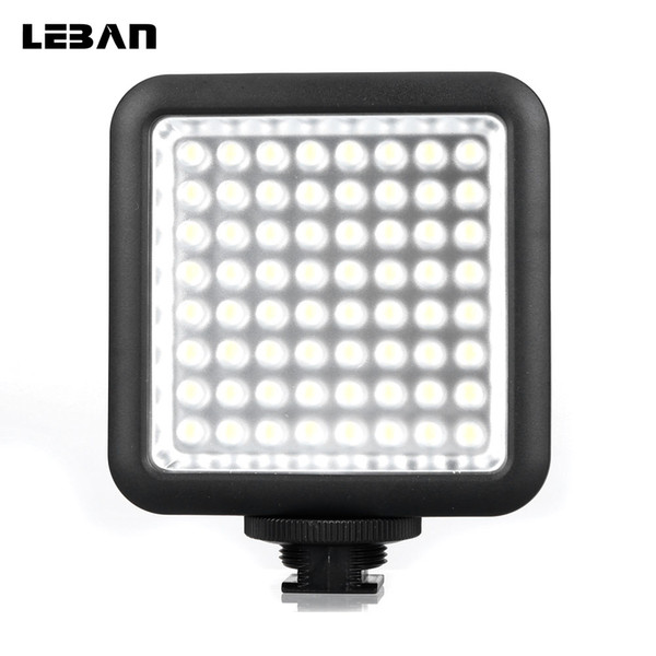 wholesale LED64 LED Video LED Lamp for DSLR Camera Camcorder mini DVR as Fill Light for Wedding News Interview Macro photography