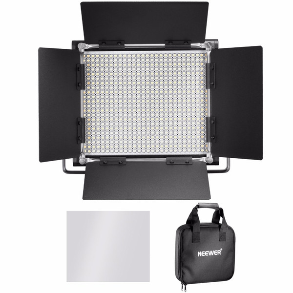 wholesale 3200-5600K UK/EU Plug Dimmable Bi-color 660 LED U Bracket Barndoor Video Light CRI 95for Studio/YouTube/Photography/Video