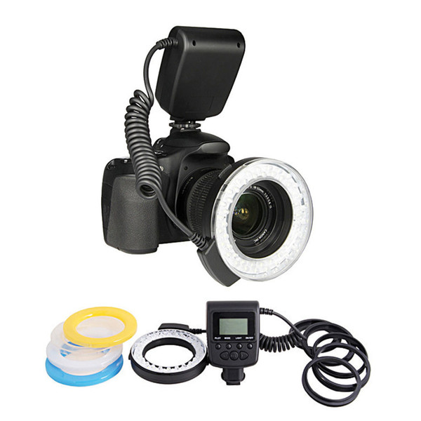 RF-550D Macro 48 pieces LED Ring Flash Light for Canon Nikon for Olympus for Panasonic DSLR Camera