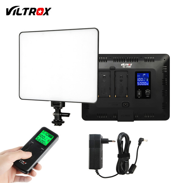 wholesale VL-200T 12.4'' Wireless Remote Photo Camera Video Studio LED Light Bi-Color Dimmable+DC Power Adapter for Canon Nikon