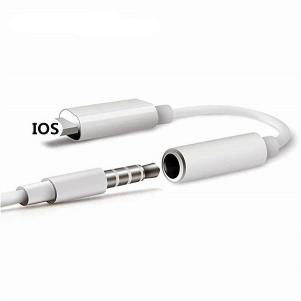 Lighting to 3.5mm Jack Headphone Adapter for Iphone IOS 10.2 Plug Play Music Audio Earphone for iPhone audio cable converter