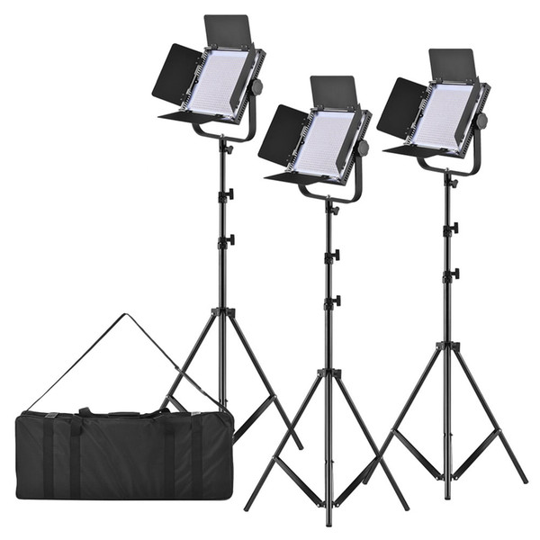 LED Dimmable Studio Photo Light 25W Dimmable 340pcs Beads Metal Light Stand/U-Bracket/Barn Door/Filter/Carry Bag Camcorder Studio