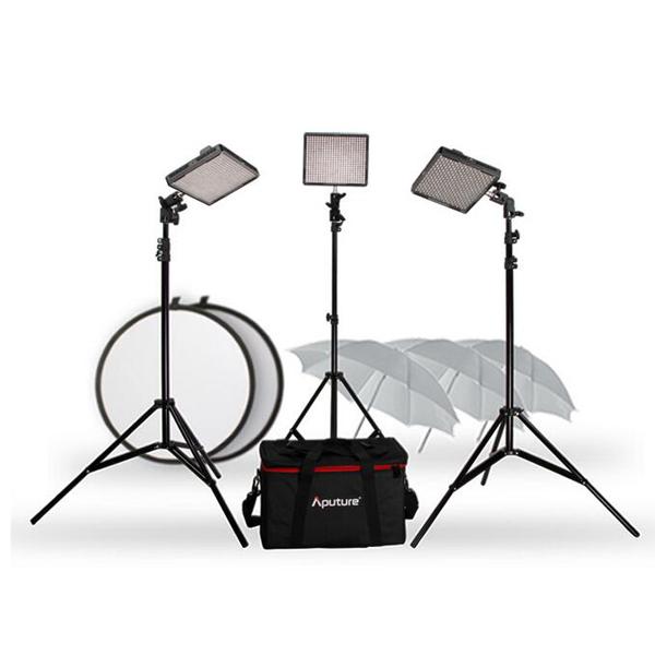 Aputure CRI95 LED Video Light Panel Kit 2x HR672W + 1x HR672S +2m Stand + 33