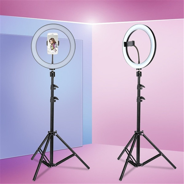 Tycipy LED Selfie Ring Light 24W 5500K Studio Photography Photo Fill Ring Light with Tripod for iphone Smartphone Makeup