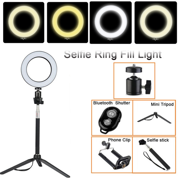 Tycipy 14cm 20cm Selfie Ring Light LED Studio Photography Photo Camera Ring Light with Tripod for Smartphone Make Up Youtube