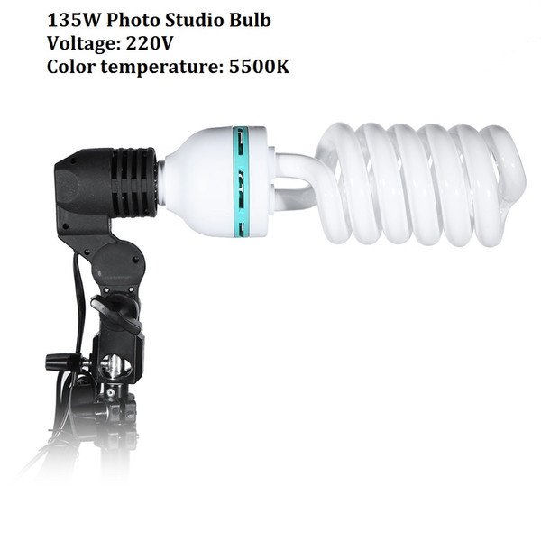 E27 220V 5500K 135W Photo Studio Bulb Video Digital Camera Photography Daylight Light Lamp free shipping