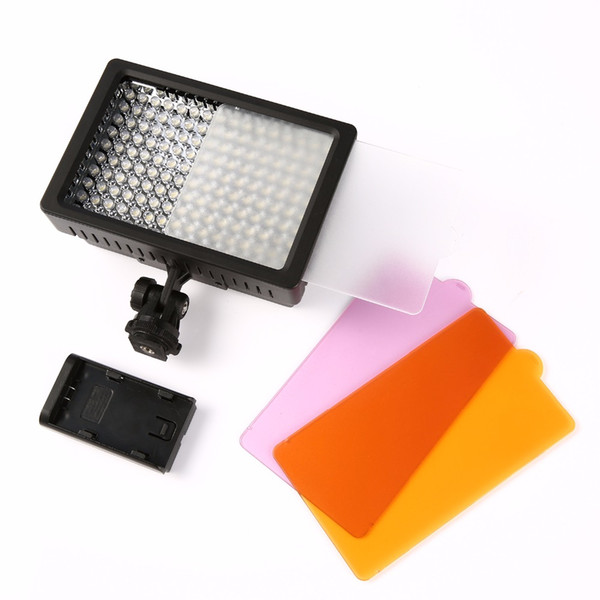 160 LED Video Light Lamp 1280LM 5600K/3200K Dimmable for Canon Nikon DSLR Camera Photographic Lighting