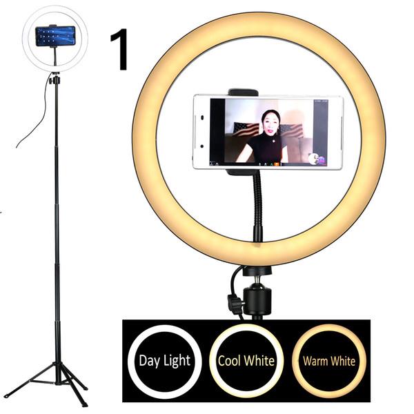 Dimmable LED Studio Camera Ring Light Photo Phone Video Light Annular Lamp Selfie Stick Ring Fill Light alloy Material 10inch For Canon Niko