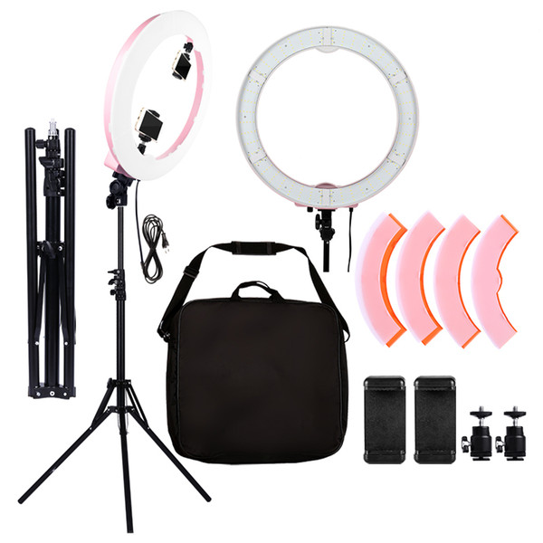 SH Camera Photo Studio Phone Video 55W 240PCS LED Ring Light 5500K Photography Dimmable Makeup Ring Lamp With 200CM Tripod