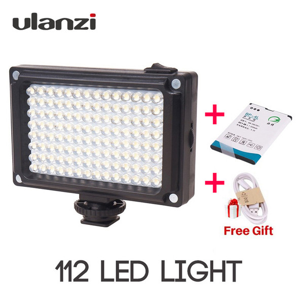 Ulanzi 112 LED Dimmable Video Light Lamp Rechargable Panal Light +BP-4L Battery for DSLR Camera Videolight Wedding Recording