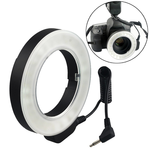 Gosear W48 Microscope Photography Ring Flash Len Video Shooting Fill LED Ring Light Lamp for    FUJI DSLR Cameras