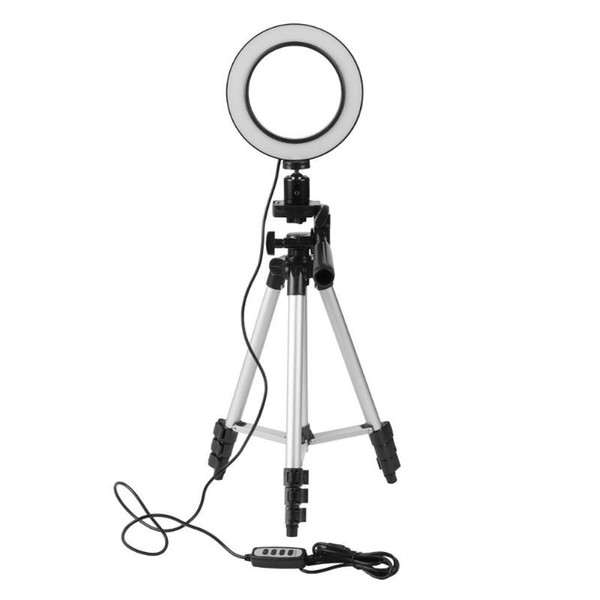 5.7inch Dimmable LED Studio Camera Ring Light Photo Video Light Annular Lamp with Tripods LED Selfie Ring for Youtube