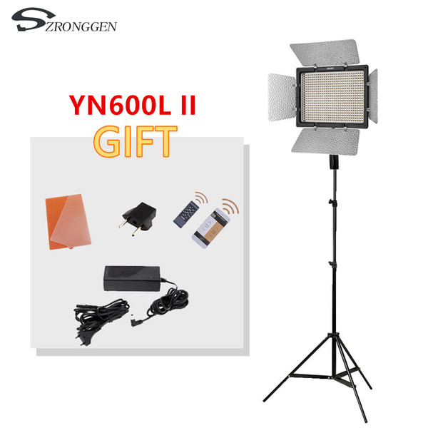 Yongnuo YN600L II YN600L II 600 LED video light panel 3200-5500K photography set + tripod + adapter