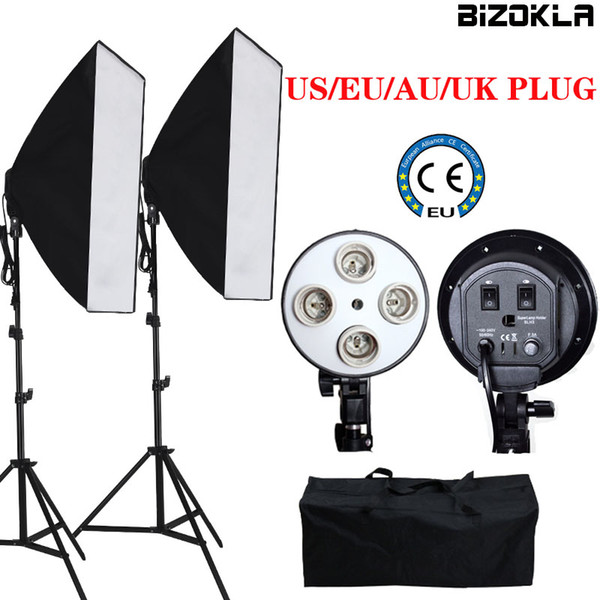 Photography Lighting Kit 100-240V led video light softbox Photo stuido Continuous Light lamp For youtube+Free portable bag