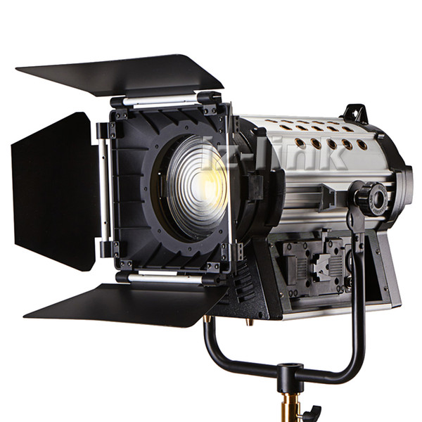 V-lock 200W LED spotlight Fresnel Dimmable Bi-color Wireless Remote Spotlight for Video Studio