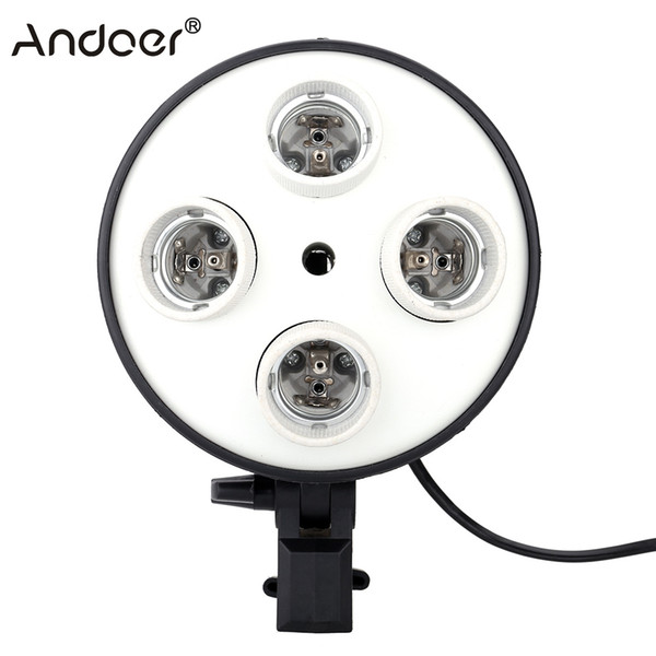 Andoer 4 in 1 Photography Photo Light Holder E27 Base Socket Light Lamp Bulb Adapter for Photo Video Studio Softbox