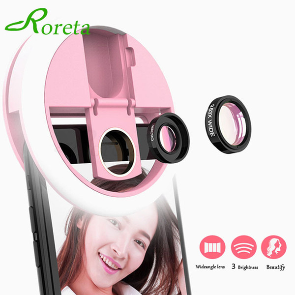 Roreta Newest LED Selfie Flash Camera Phone Ring Light Photography Enhancing Photography Portable Lighting Lens Flash For iPhone