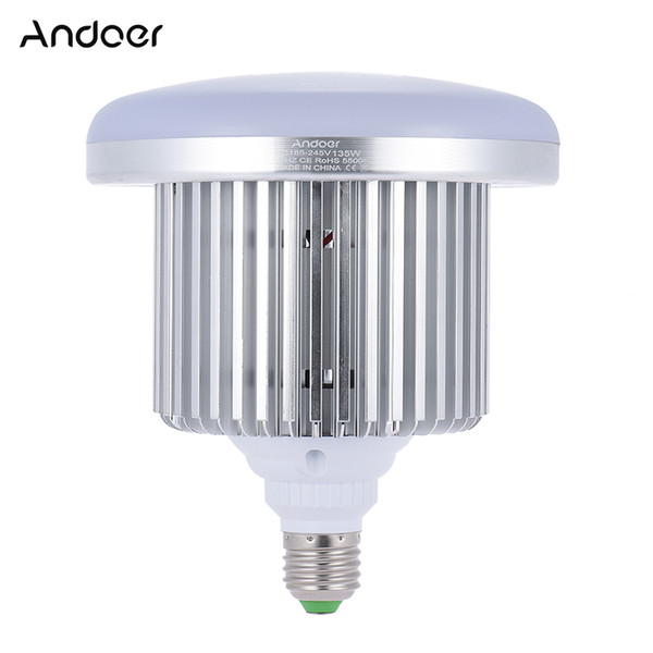 Andoer Photo Studio Light Photography 135W LED Lamp Light Bulb 132 Beads 5500K E27 Photographic Lighting photography accessories